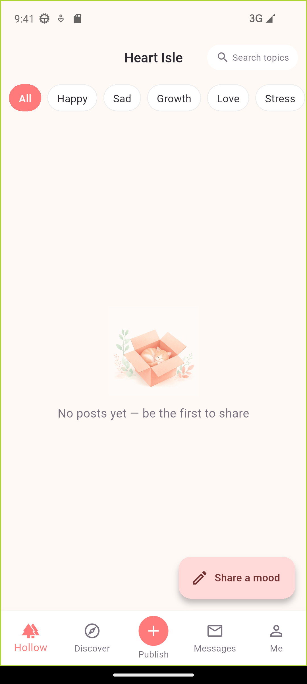Whispy anonymous home feed